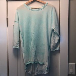 Distressed sweatshirt with gorgeous tie back